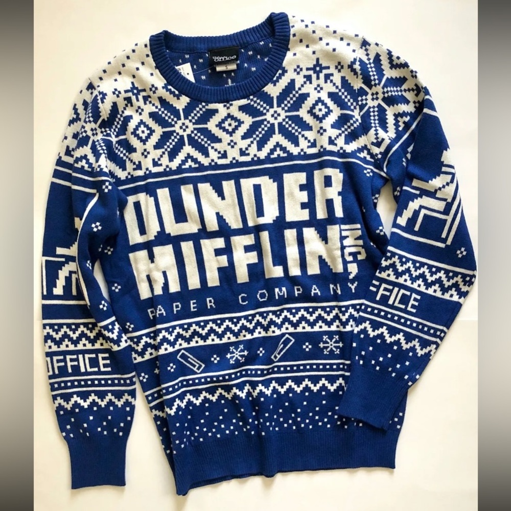 NEW The Office Sweater~Dunder Mifflin Ugly Christmas Sweater Men’s Small/Medium